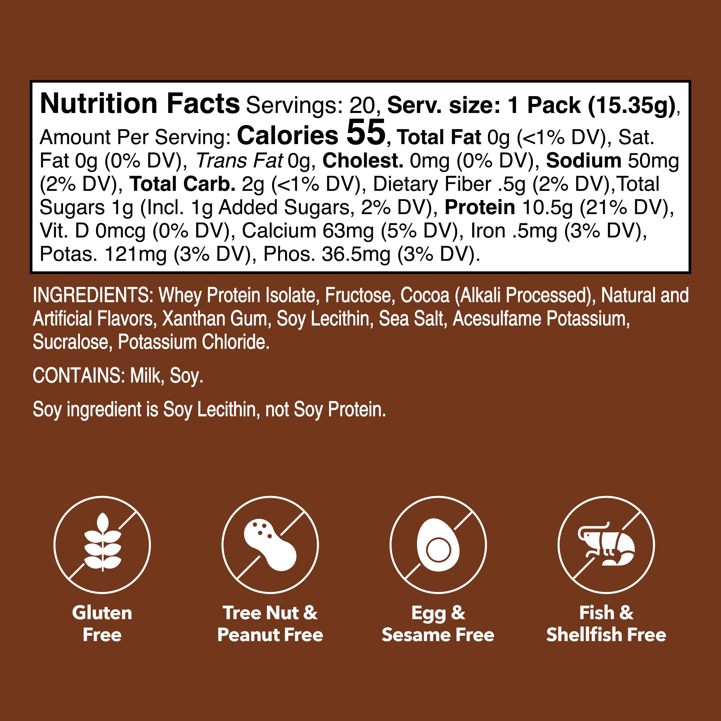 Unjury whey protein isolate sticks offer lactose-free nutrition.