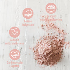 Scoop of UNLEASH'D ORGANIC Hawthorn powder ready to blend
