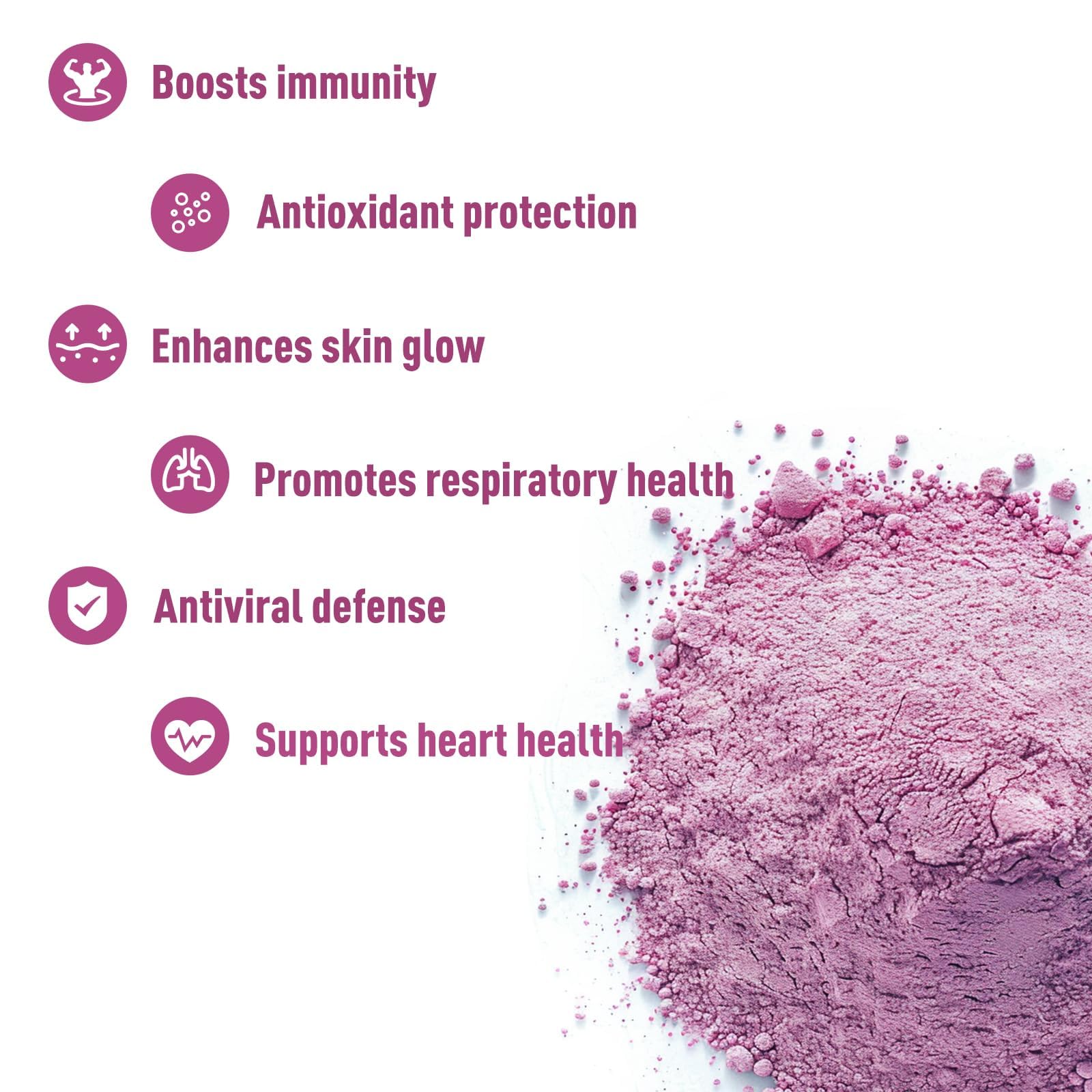 UNLEASH'D ORGANIC elderberry powder berries closeup with vibrant color