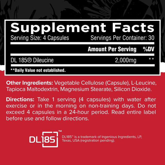 Unmatched Dileucine capsules close up highlighting capsule texture and color