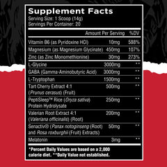 Close-up of the Unmatched Longevity Sleep label showing key ingredients