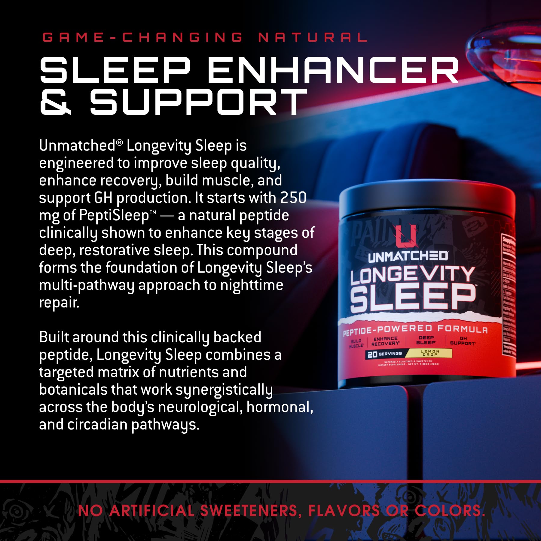 Magnesium glycinate and Senactiv in Unmatched Longevity Sleep to aid overnight cellular energy