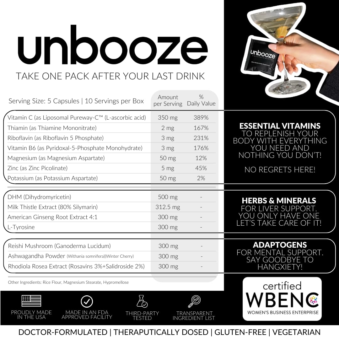Unsupplements Unbooze purse-ready packs for social events.
