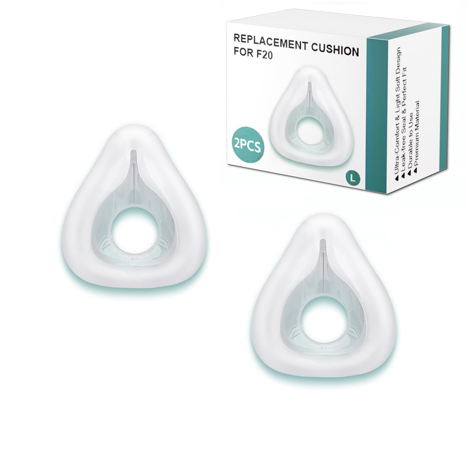Unsvorns AirFit F20 Large cushion pack front view for quick replacement.