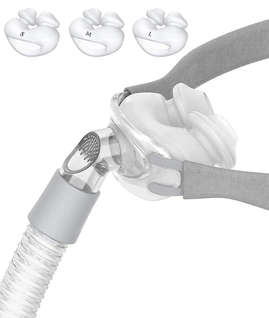 Unsvorns nasal pillow small maintains a comfortable seal on 22 mm hoses.