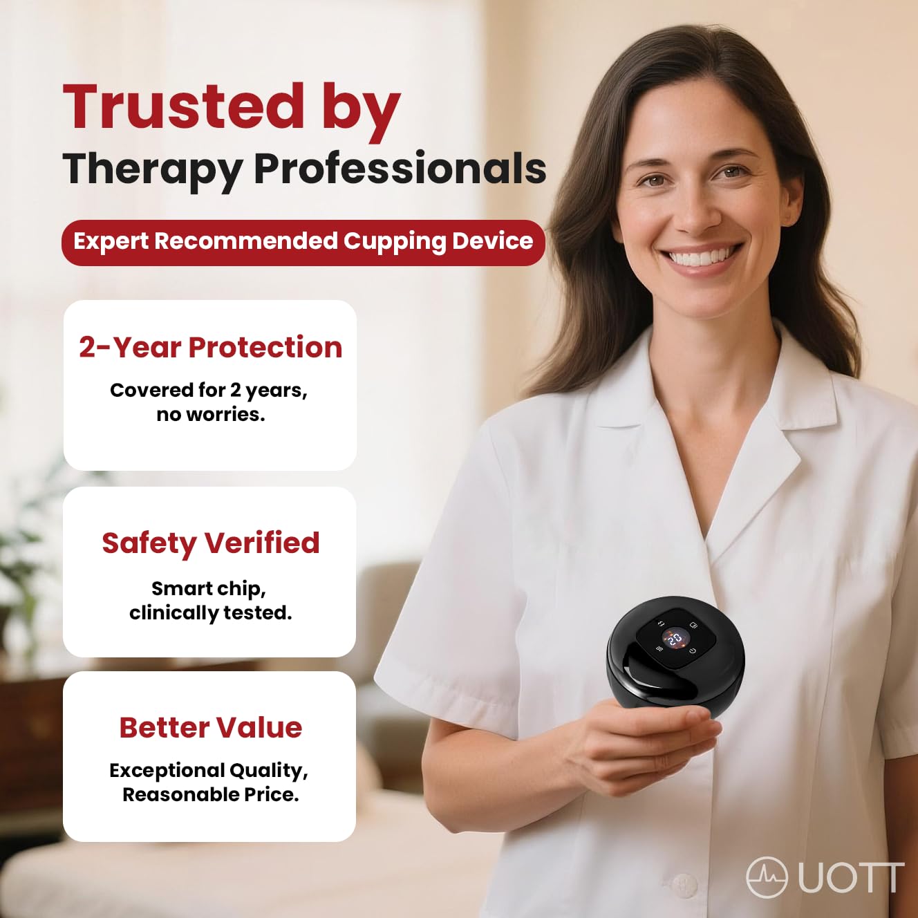 UOTT Smart safety design with auto shut-off for safe home use