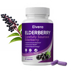 UOZXIL Elvera elderberry bottle for daily wellness.