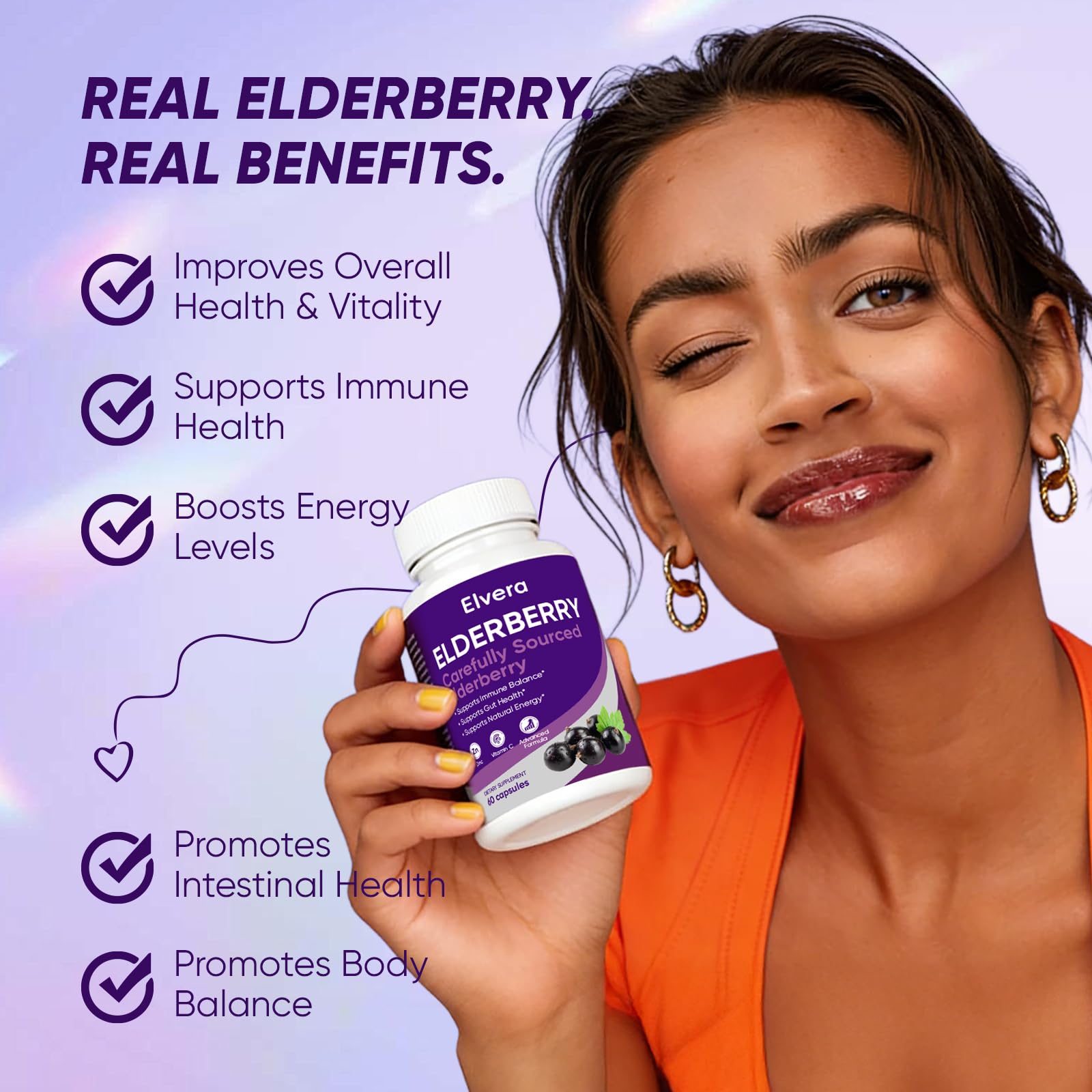 UOZXIL Elvera with vitamin C and zinc for daily health.