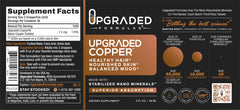 Upgraded Formulas Copper serving shot demonstrates daily use for vitality.