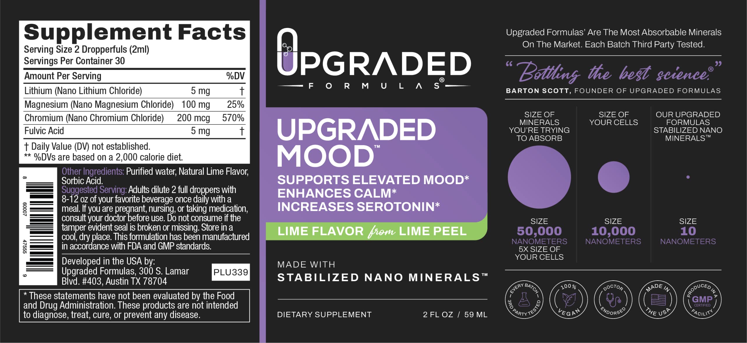 Upgraded Formulas Mood mind soothing effect visual for relaxed focus