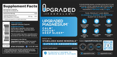 Upgraded Formulas Nano Magnesium Supplement amber-glass bottle conveys premium packaging.