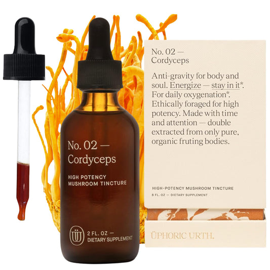 UPHORIC URTH Cordyceps tincture bottle ready for daily energy support.