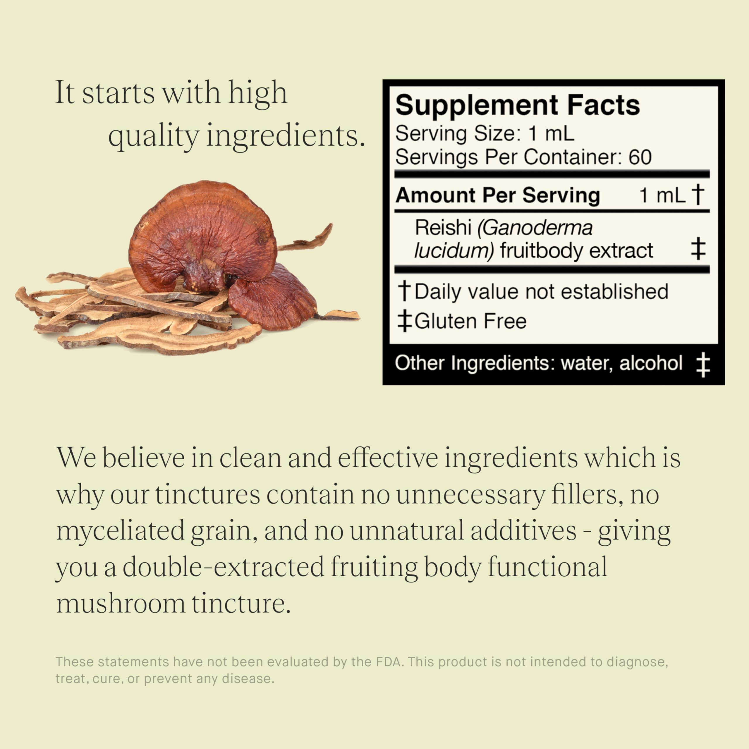 UPHORIC URTH Reishi ingredients closeup with notes on extraction