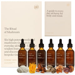 UPHORIC URTH Ritual of Mushroom gift box with six tinctures and booklet