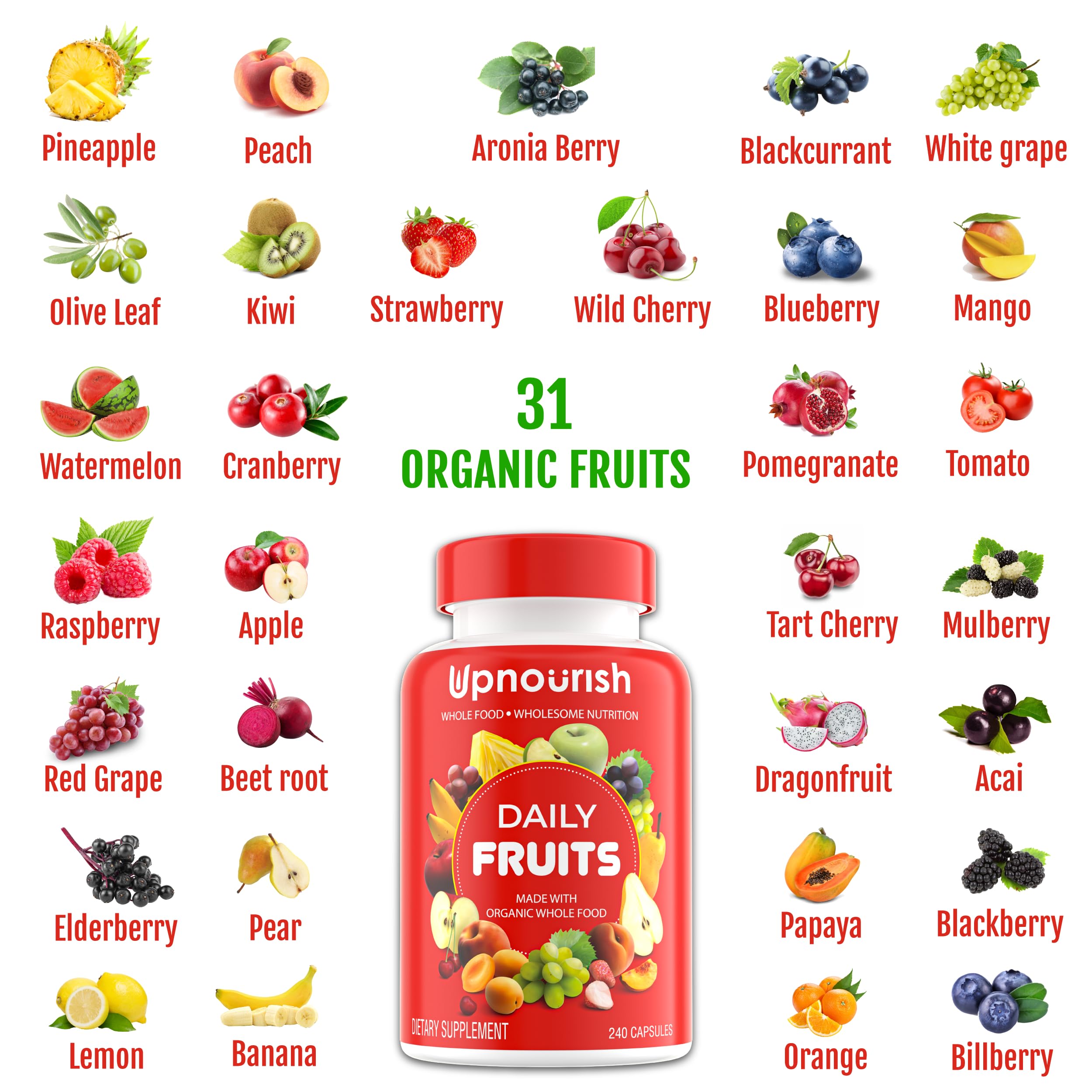 UpNourish capsules close-up emphasizing plant-based nutrition