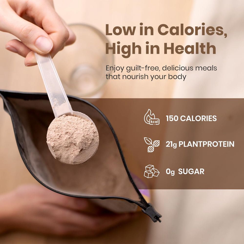 Glass of blended UpNourish shake mixed with water for a quick drink
