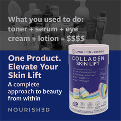Upsa Nourished Collagen Skin Lift egg membrane close-up highlights Ovoderm-derived components.