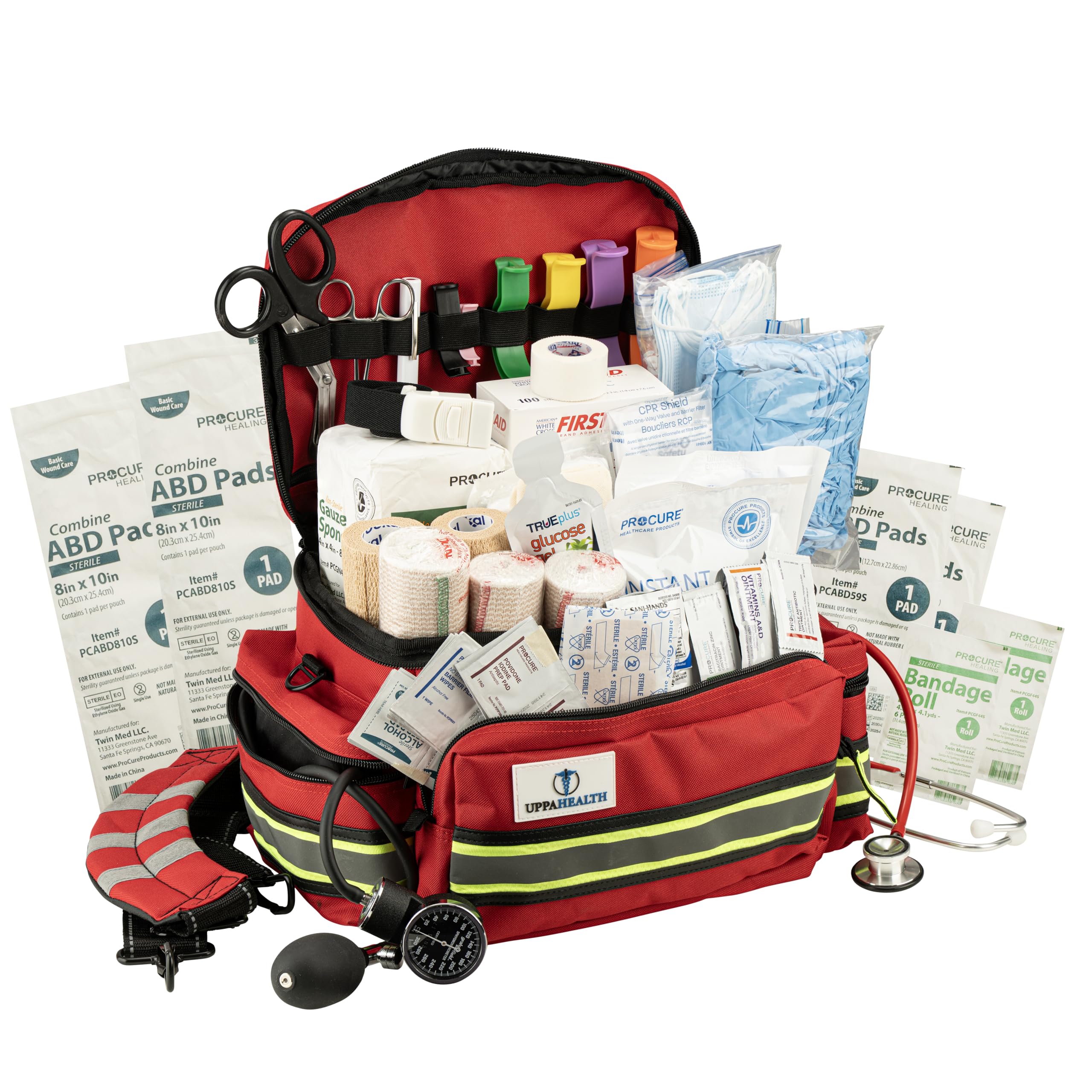 UPPAHEALTH bag with MOLLE system for secure attachment on the go.