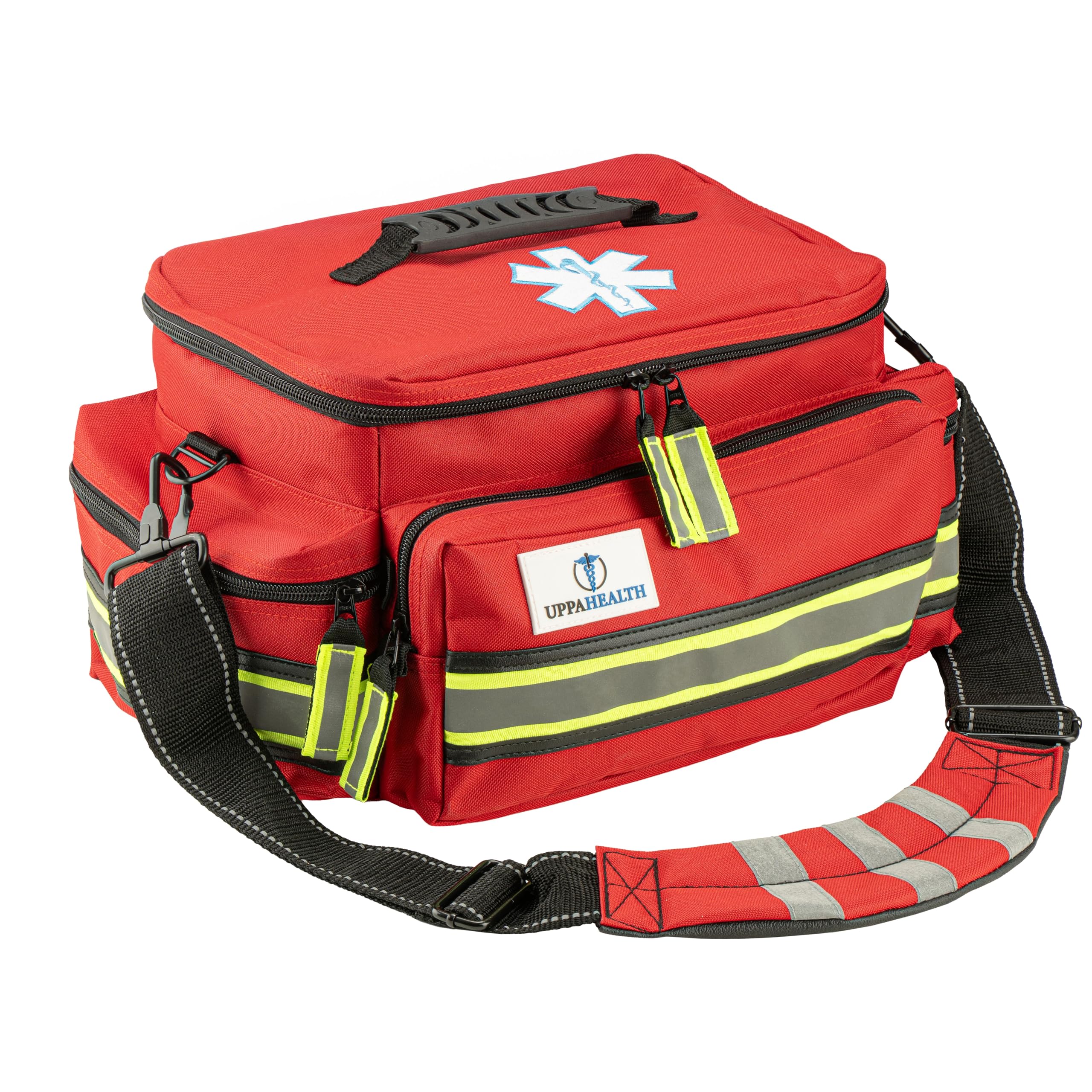 UPPAHEALTH emergency bag ready for outdoor camping and hiking readiness.