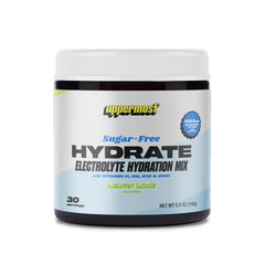 UPPERMOST Hydrate lemon lime powder and scoop for zero sugar hydration.