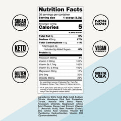 UPPERMOST Hydrate Wild Berry vegan keto label, suitable for gluten-free diets.