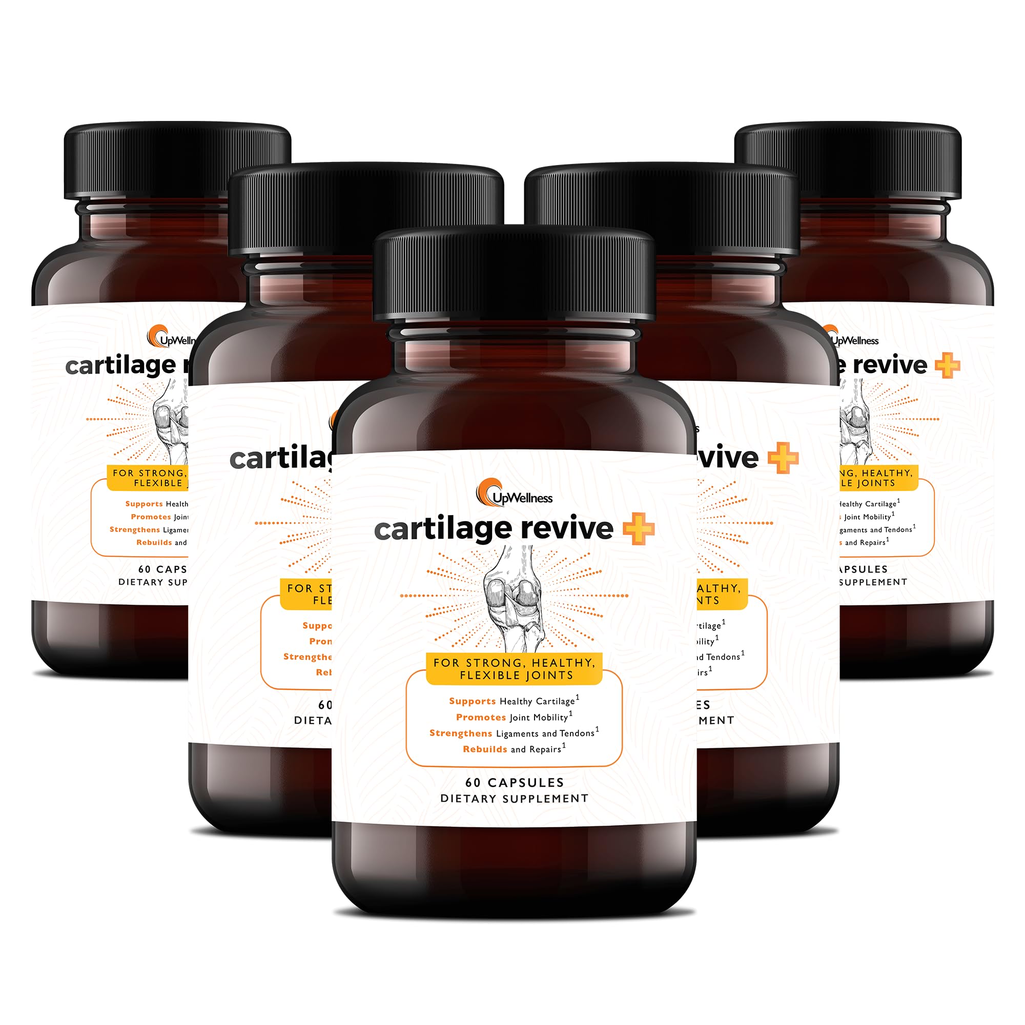 UpWellness Cartilage Revive bottle front view suggesting joint support and daily use