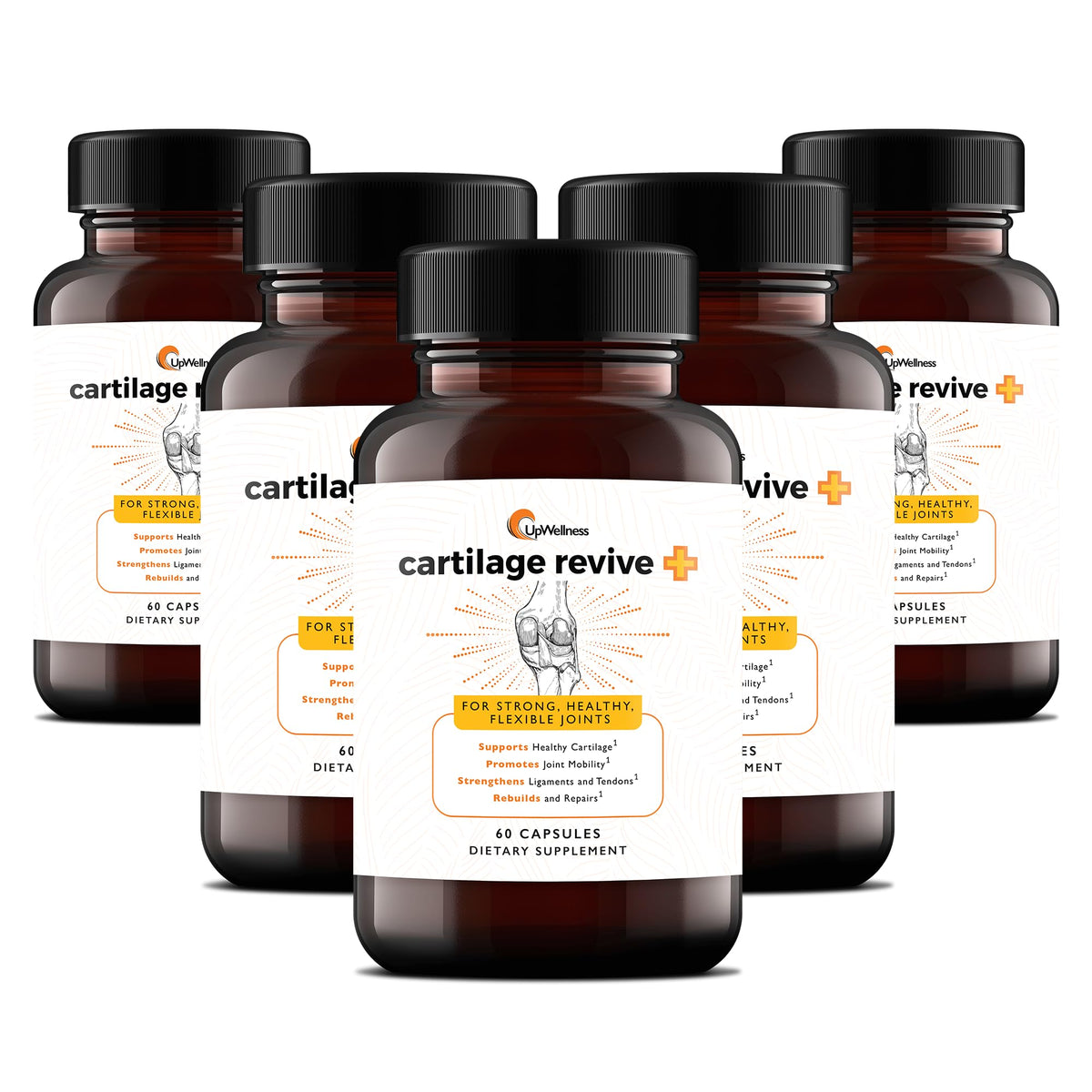 UpWellness Cartilage Revive bottle front view suggesting joint support and daily use