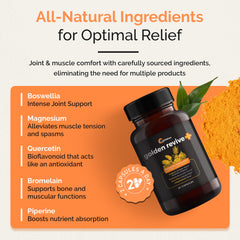 UpWellness Golden Revive capsules illustrating daily dosage of two capsules