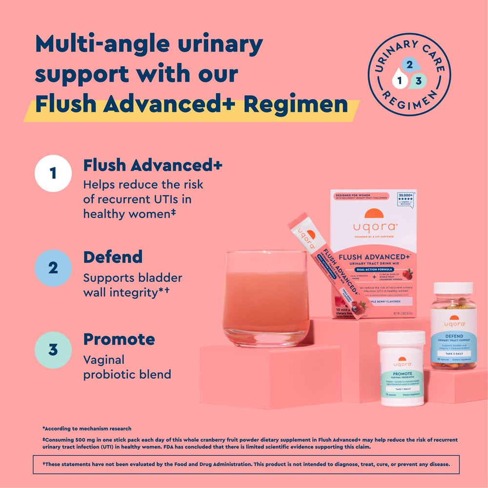 Uqora Promote vaginal probiotic bottle supports vaginal microbiome health