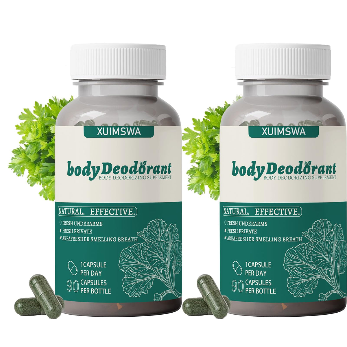 URABOS bottle front shows two pack for daily odor control