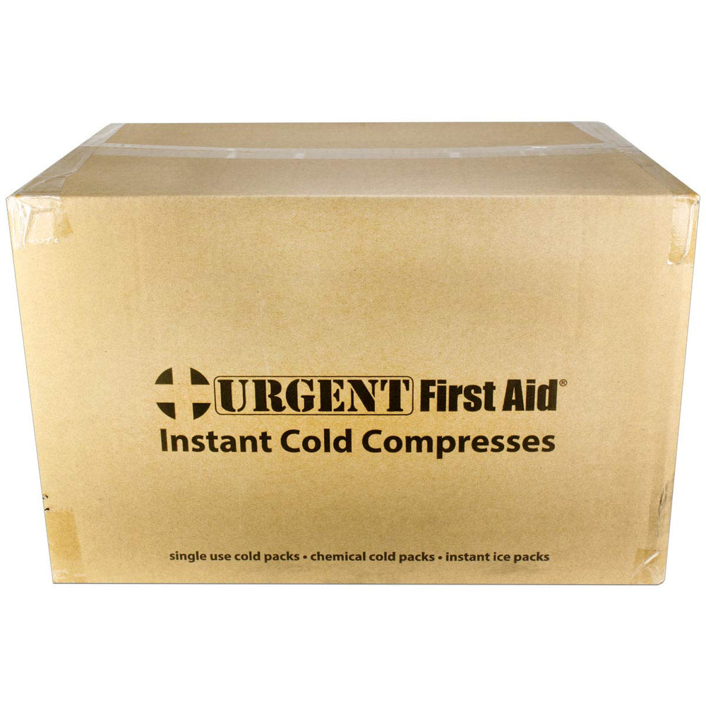 Urgent First Aid large 6x9 inch cold pack for wider coverage.