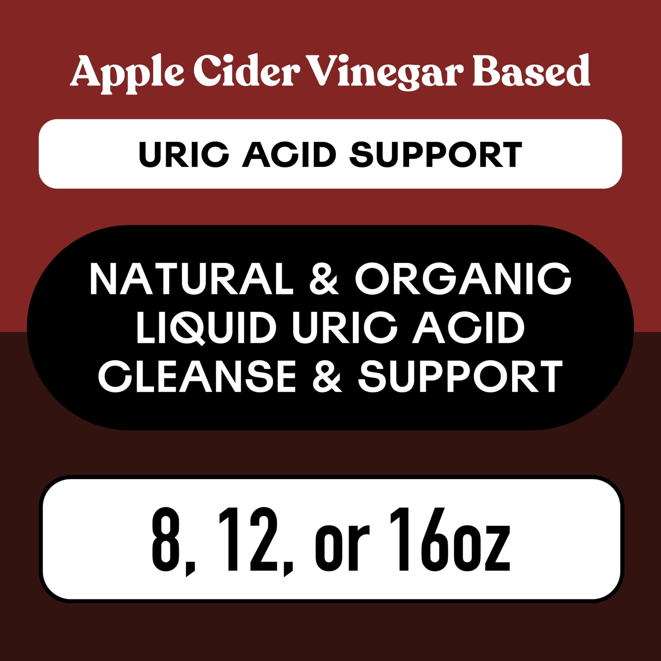 Uric Acid Complete tart cherry blend shown in the bottle