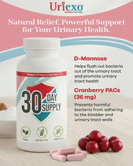 Uriexo capsules closeup showing the high-strength daily formula.