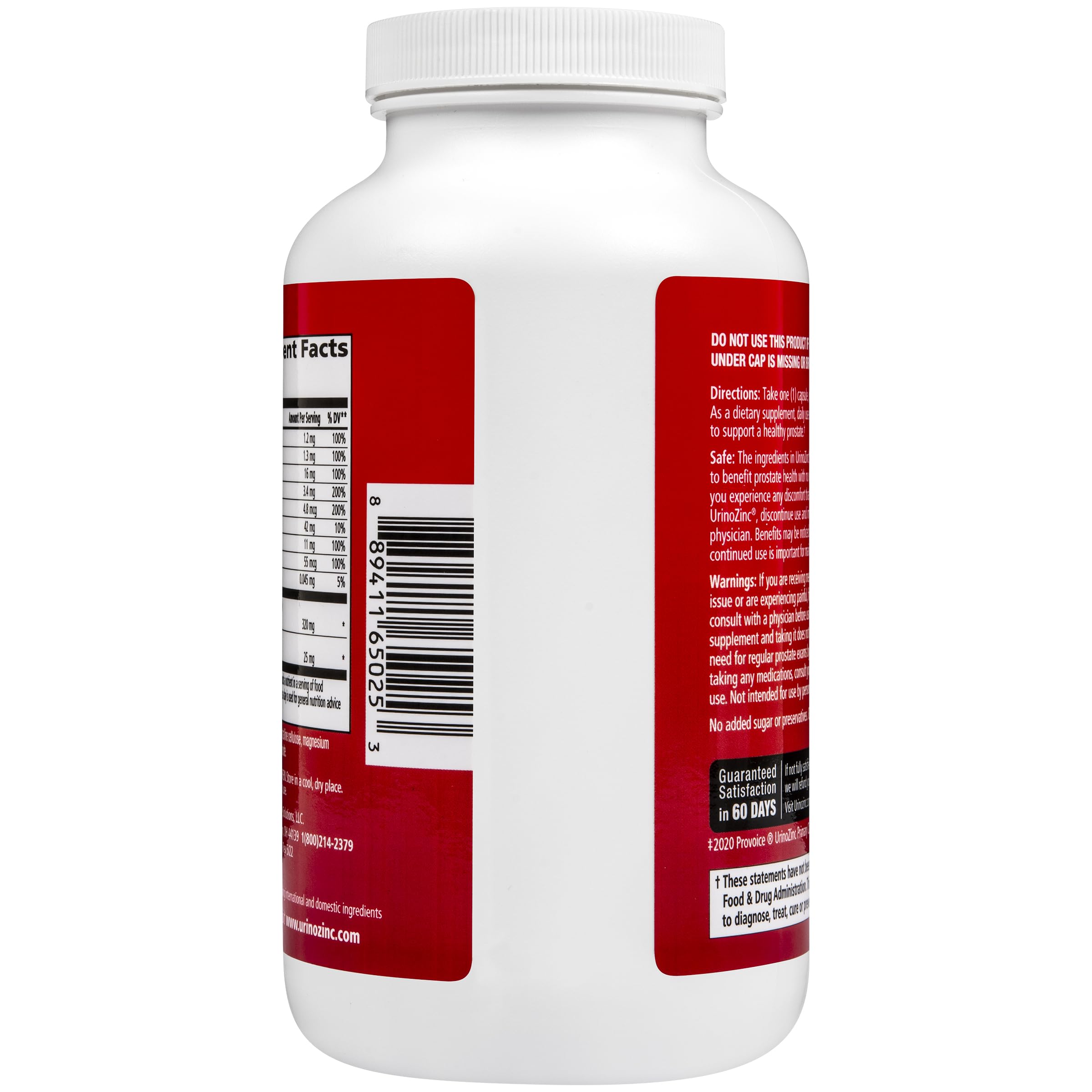 Urinozinc Classic tablets on white surface for daily prostate support.
