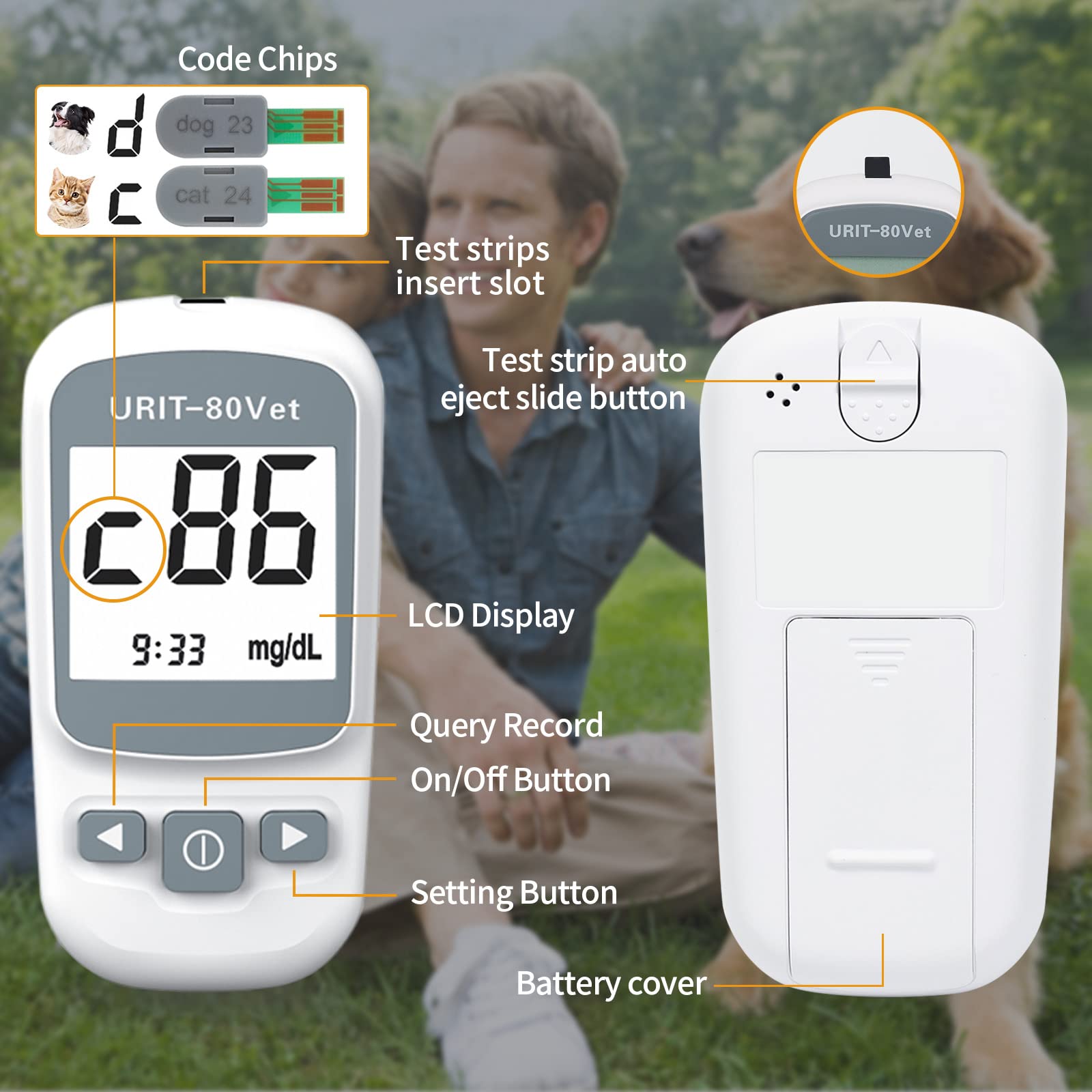 URIT-80Vet meter port and dial designed for easy handling