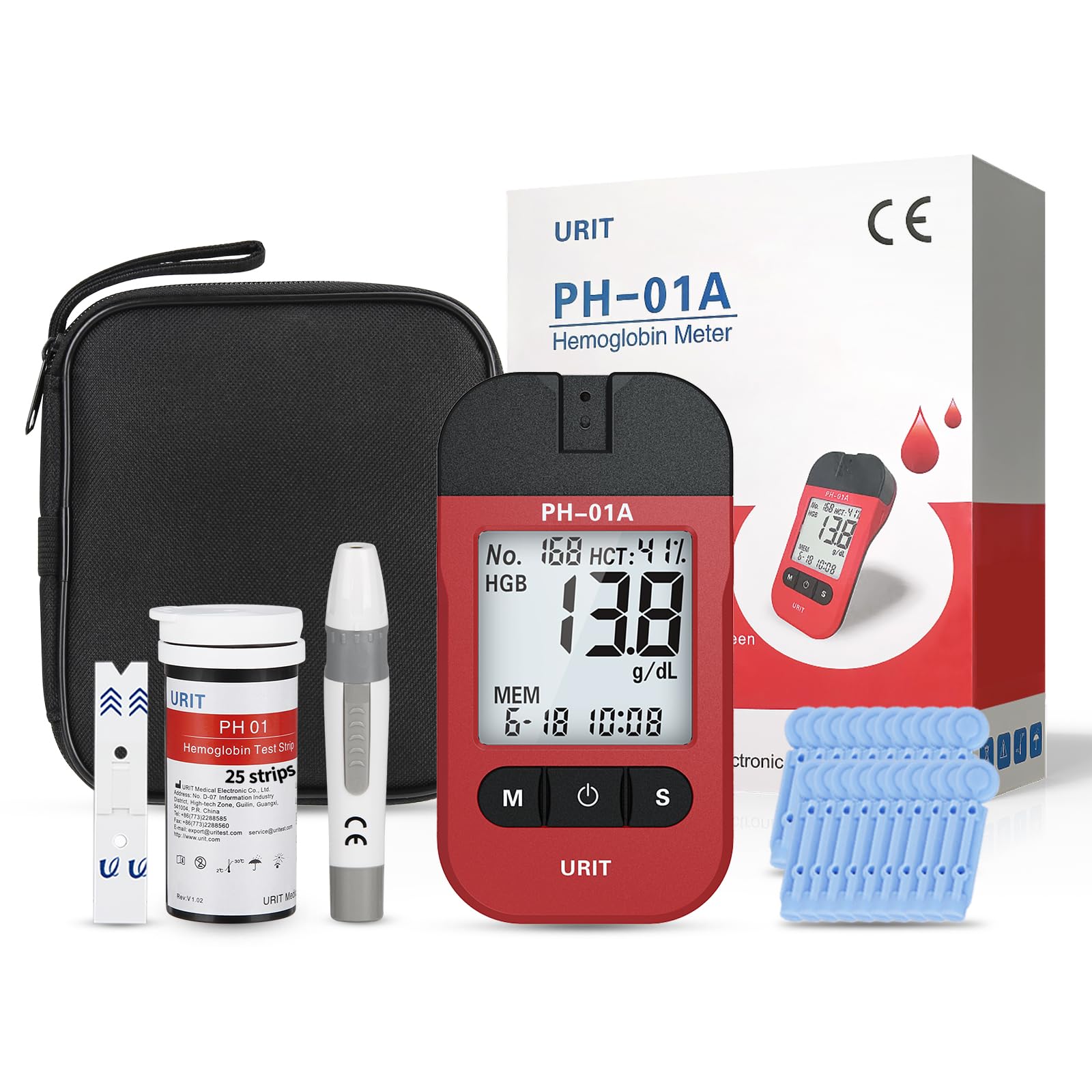 URIT hemoglobin meter front view for quick home testing convenience