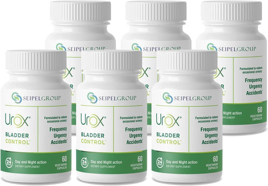 UROX bladder-control bottle shows the product for daily urinary support.