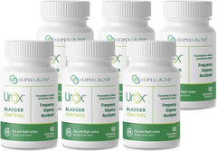 UROX bladder-control bottle shows the product for daily urinary support.