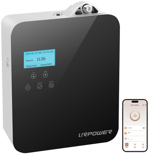 URPOWER 300ML Waterless Diffuser mounted on wall for even room-wide scent