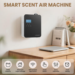 URPOWER diffuser shown with smartphone for flexible scheduling