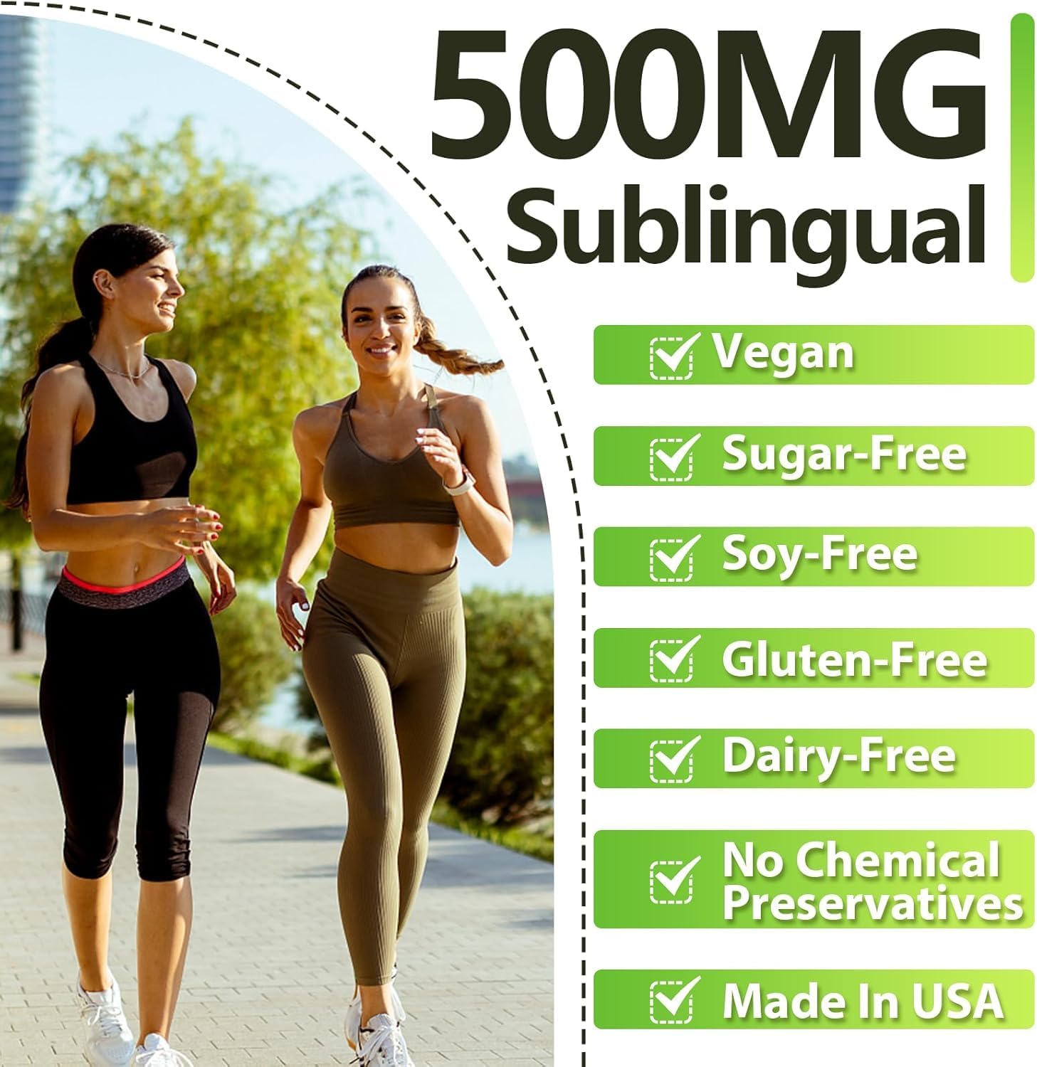 Gluten-free and soy-free badges on Ursinquil NMNH packaging