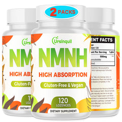 Ursinquil NMNH sublingual lozenge bottle showing 240-day supply for NAD support