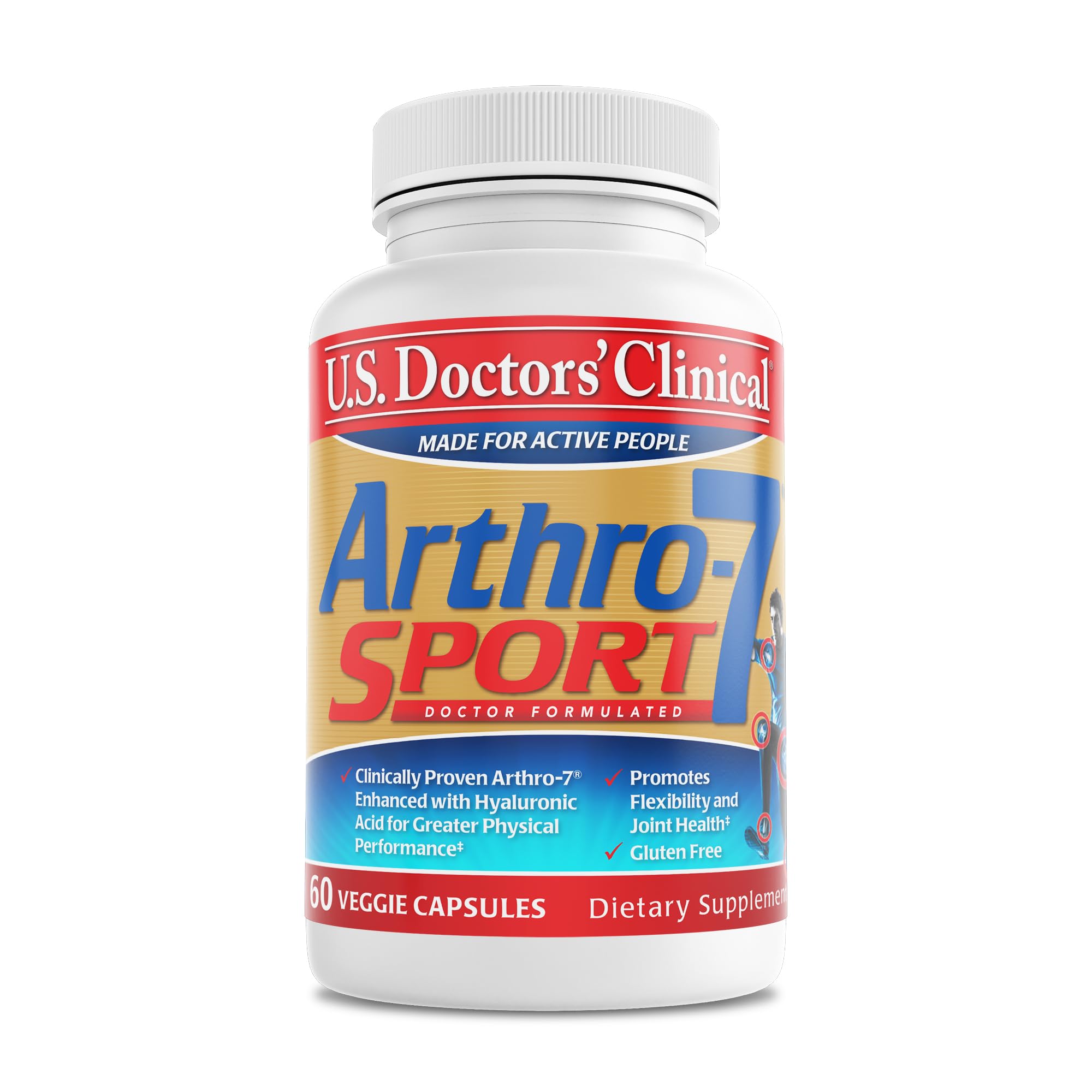 US Doctors' Clinical Arthro-7 Sport bottle front showing AR7 blend for joint support