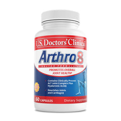 US Doctors' Clinical Arthro8 bottle front view suggests daily joint support potential.