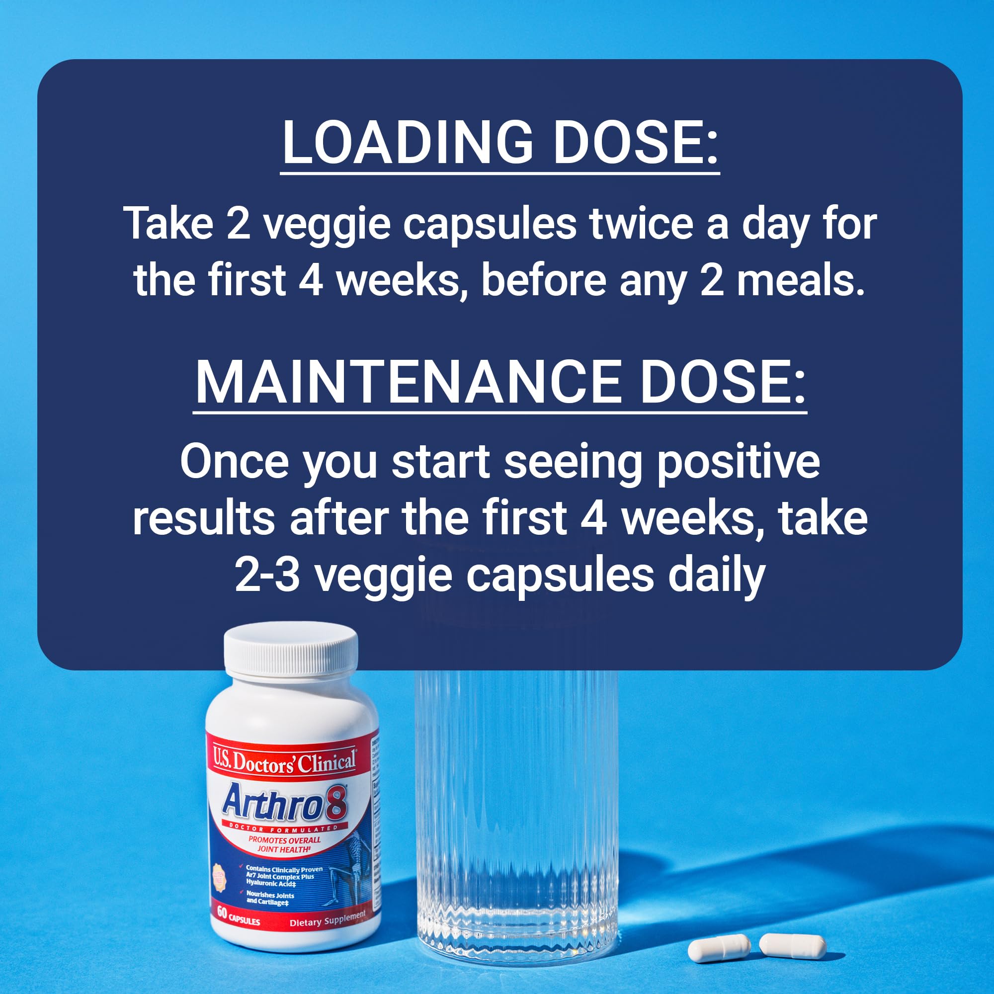 Arthro8 pills shown with a morning routine for easy daily use.