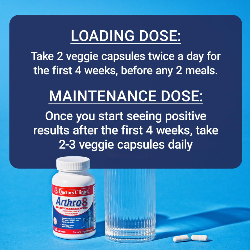 Arthro8 pills shown with a morning routine for easy daily use.
