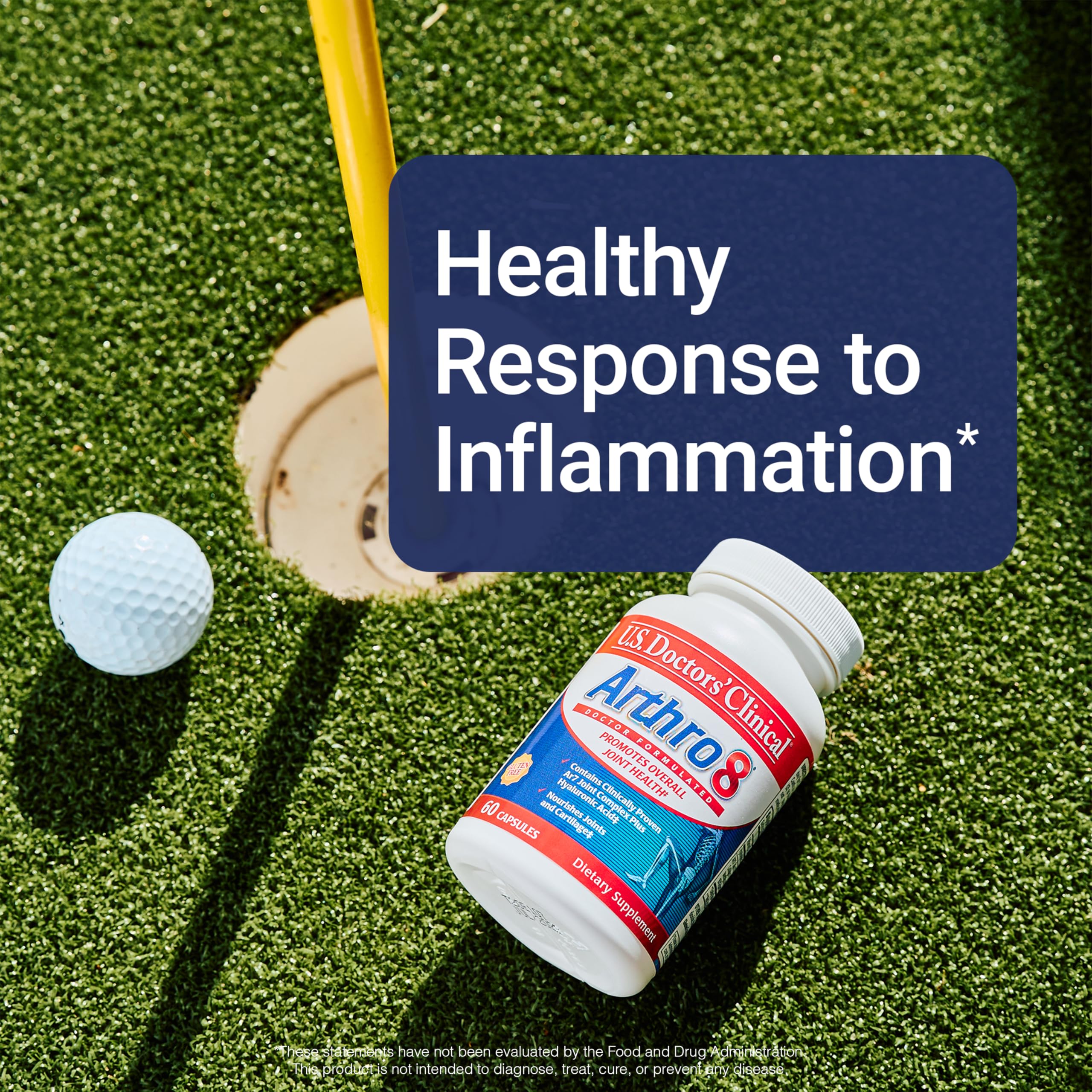 In-store display of Arthro8 packaging reinforces trust in a doctor-formulated blend.