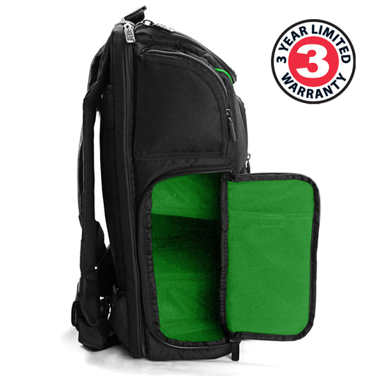 USA Gear CPAP backpack side-door access for quick reach to your CPAP device on arrival.