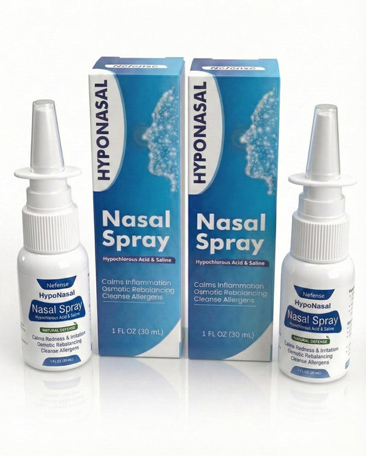 USA-GUARD HypoNasal bottle close-up, showcasing gentle cleansing for nasal passages.