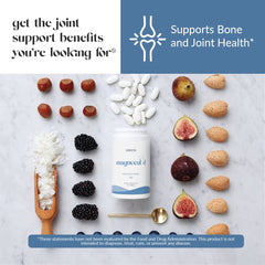USANA MagneCal D 112 tablets close-up showing calcium and vitamin D blend